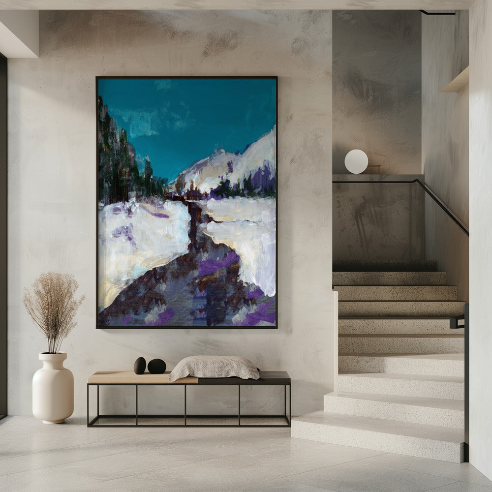 Wintertafereel in het bos 3 | Poster