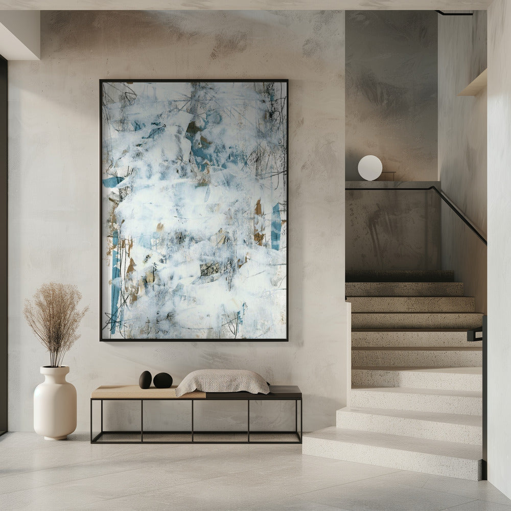Abstracte Witte Mist 1 | Poster