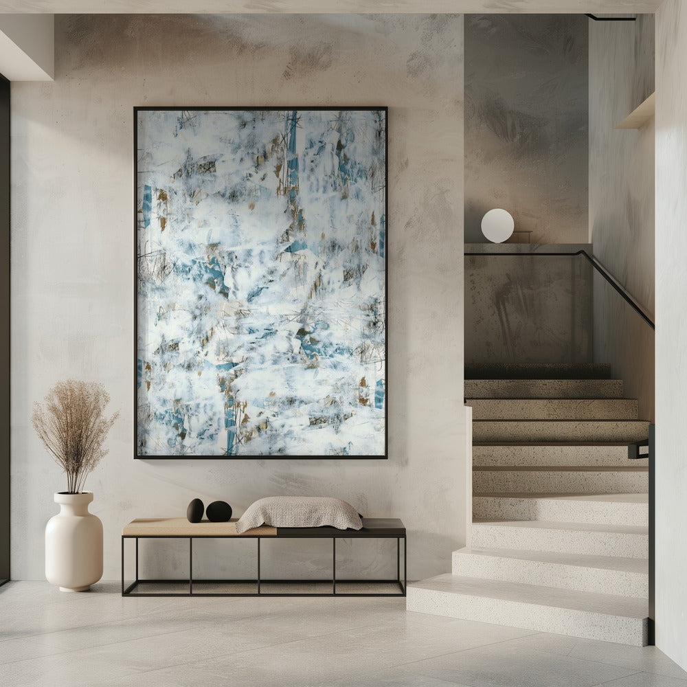 Abstracte Witte Mist 3 | Poster