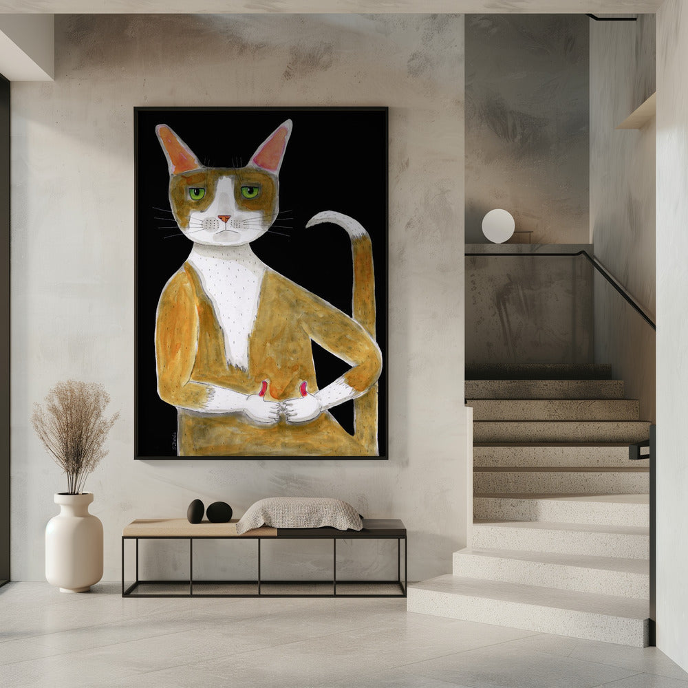 Alles oké kat, duimpje omhoog. | Poster