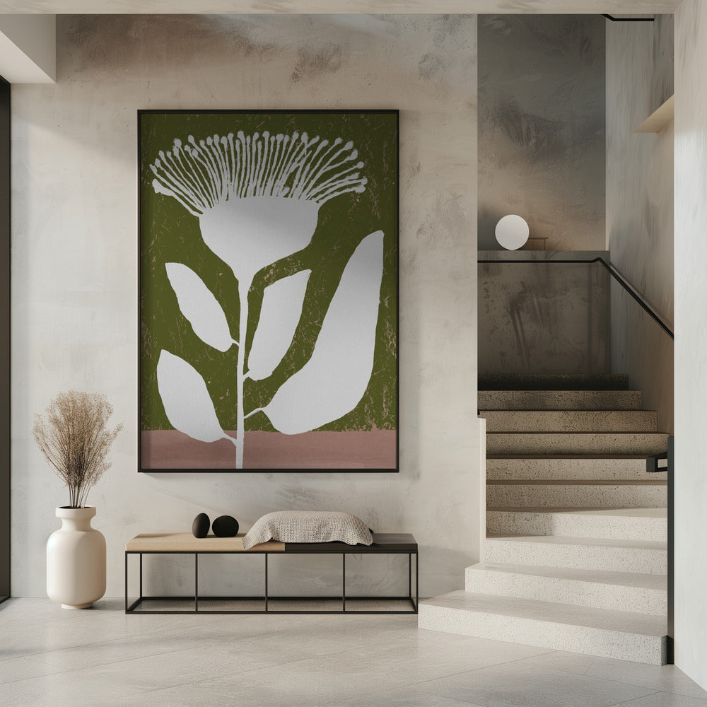 Botanisch ontwerp van een bloem tegen | Poster