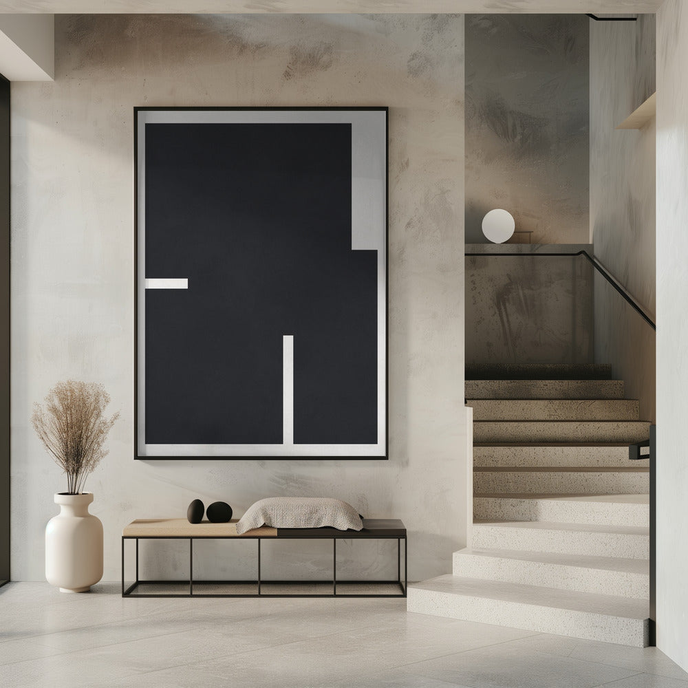 Zwart-wit geometrie 4 | Poster
