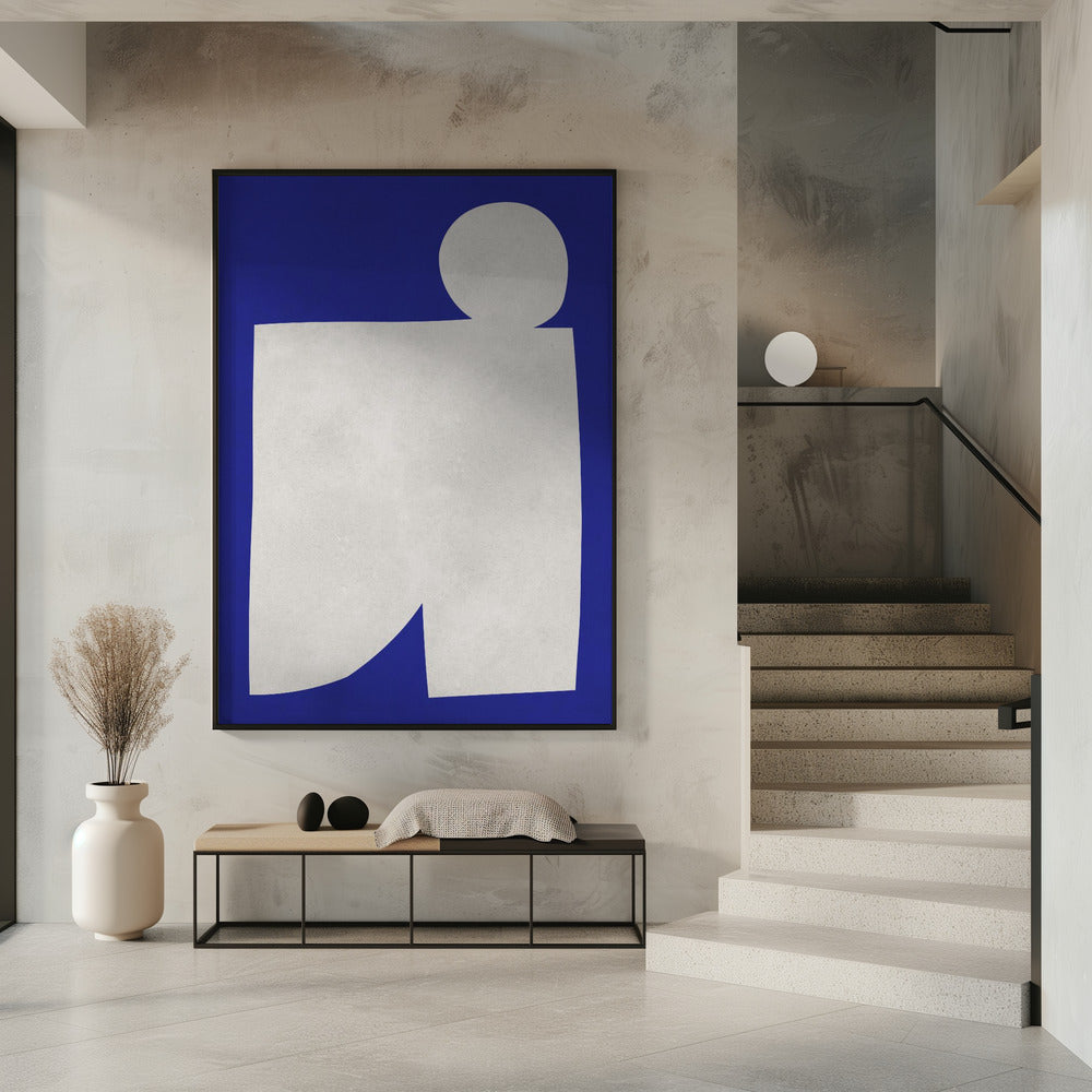 Blauw-witte kunst 2 | Poster