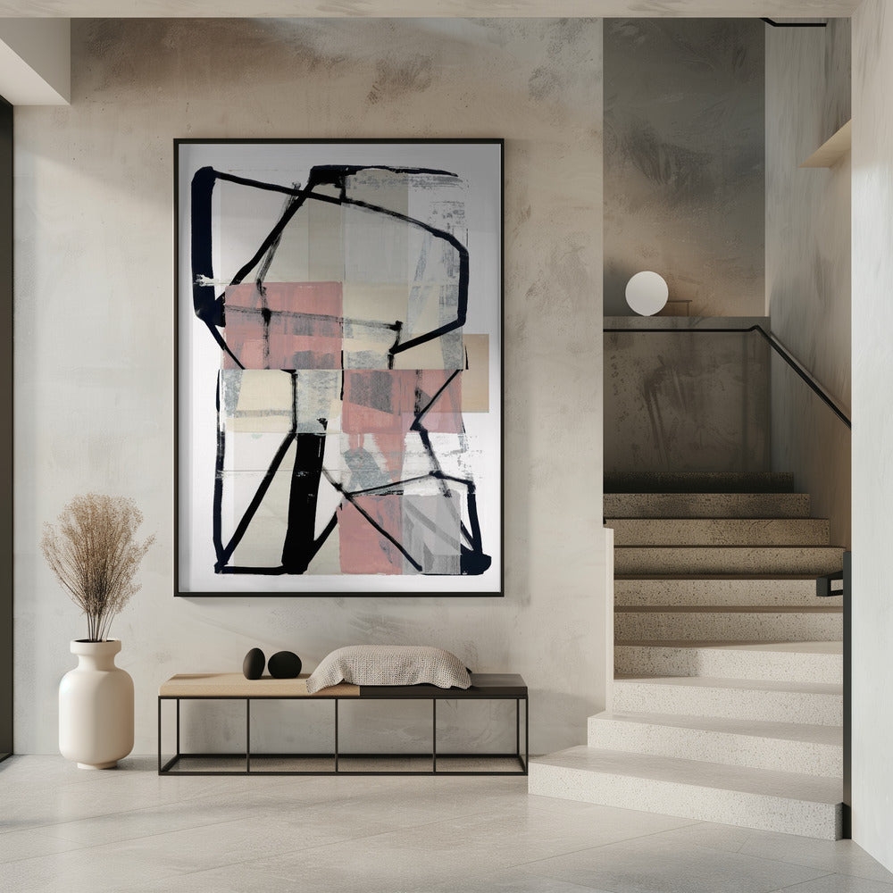 Lijnkunst Patchwork Print No2 | Poster