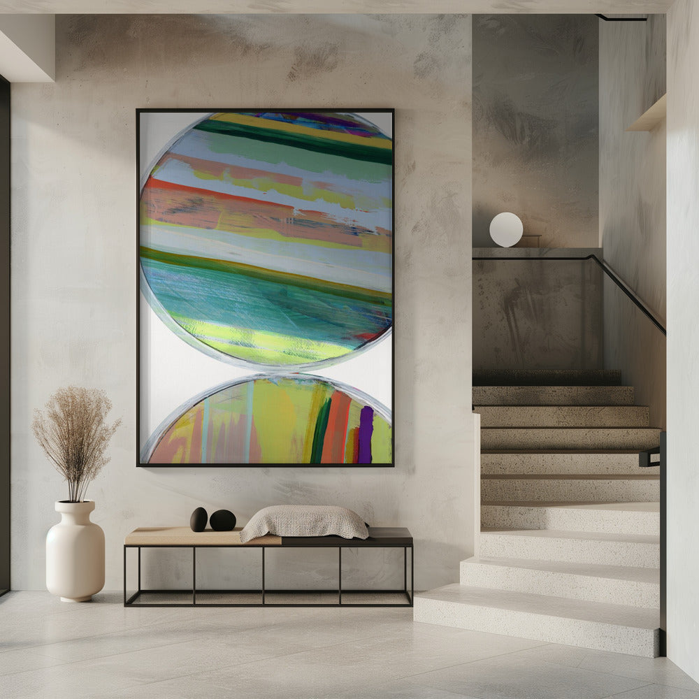 Abstracte strepen en cirkels nr. 1 | Poster