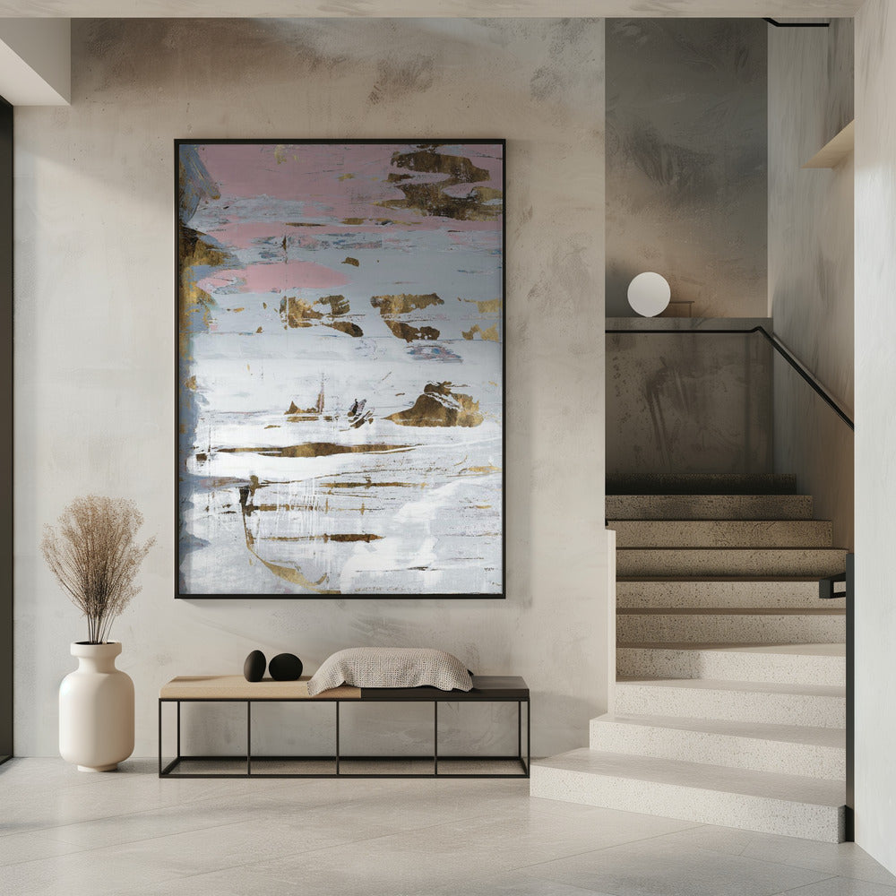 Abstract Zachte Witten 2 | Poster