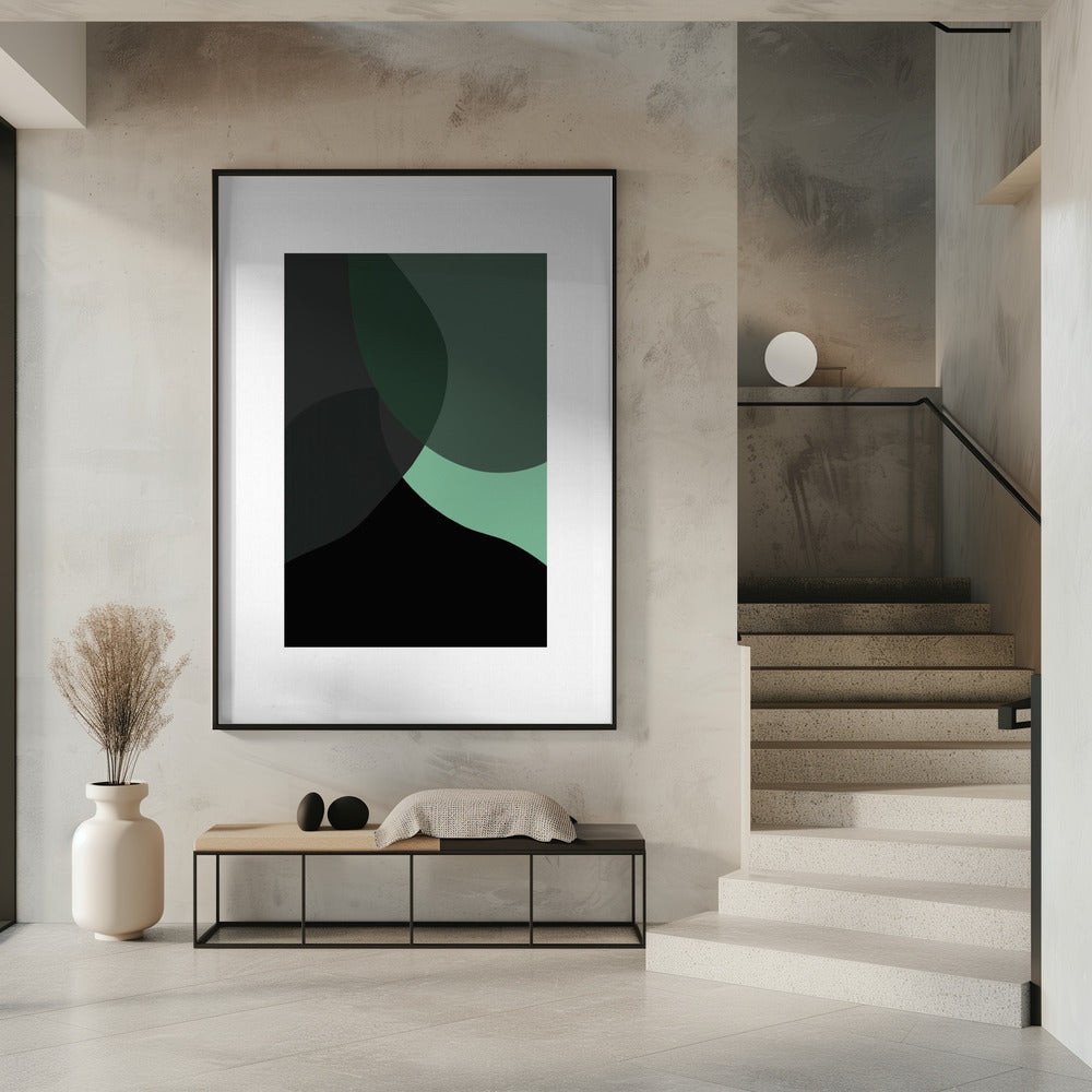Abstracte zwarte vormen 3 | Poster