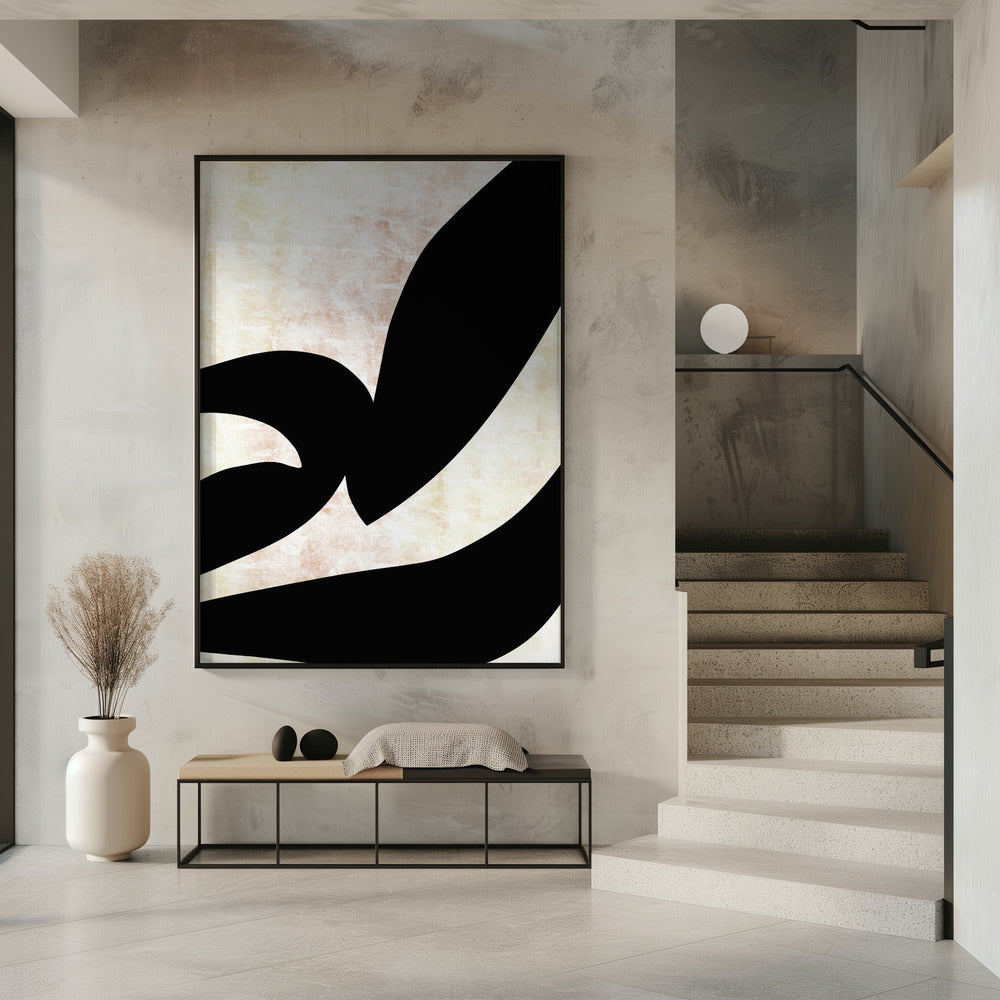 Abstracte zwarte vormen print nr. 3 | Poster
