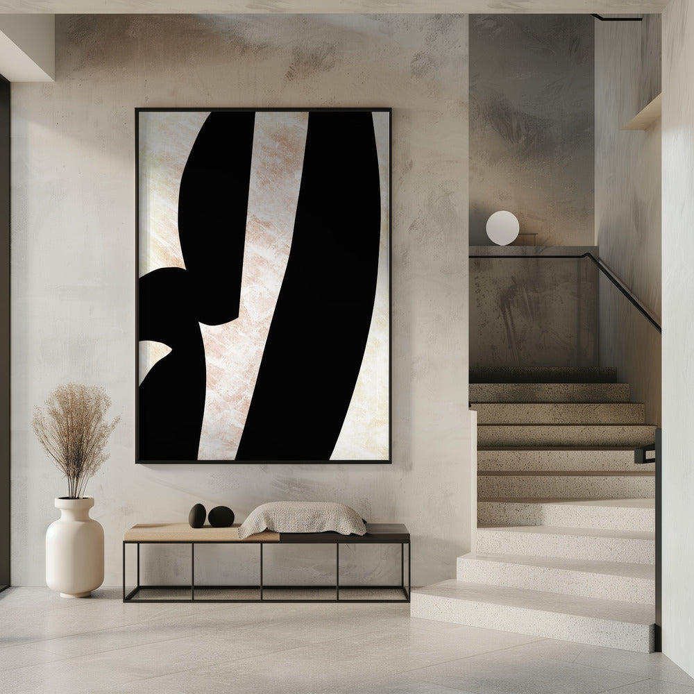 Abstracte zwarte vormen print nr. 6 | Poster