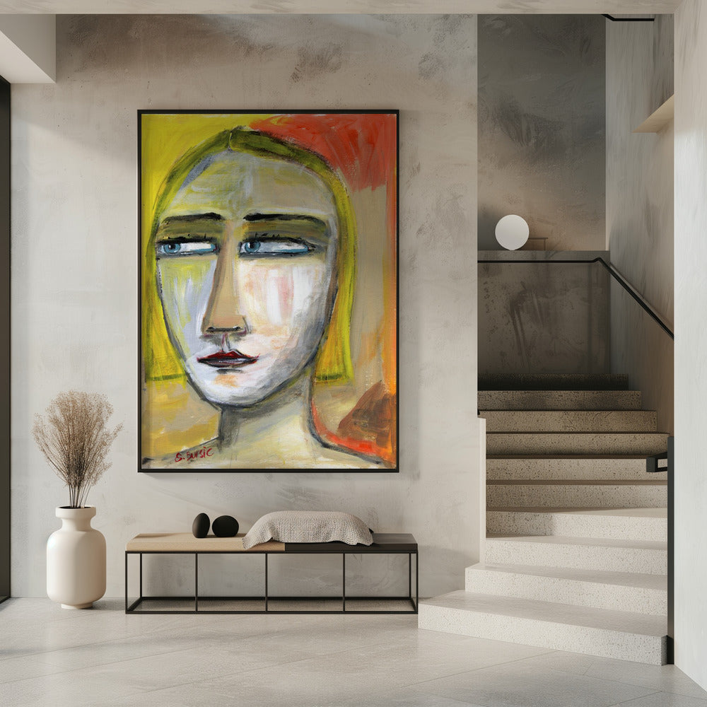 Dame met vernauwde ogen | Poster