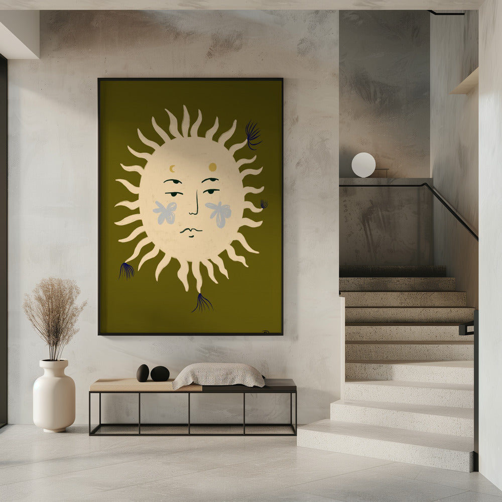Het serene gezicht van de zon | Poster