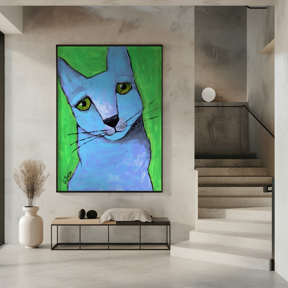 De grote blauwe kat | Poster