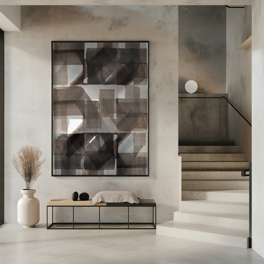 Abstract Donker Gehamerd 2 | Poster
