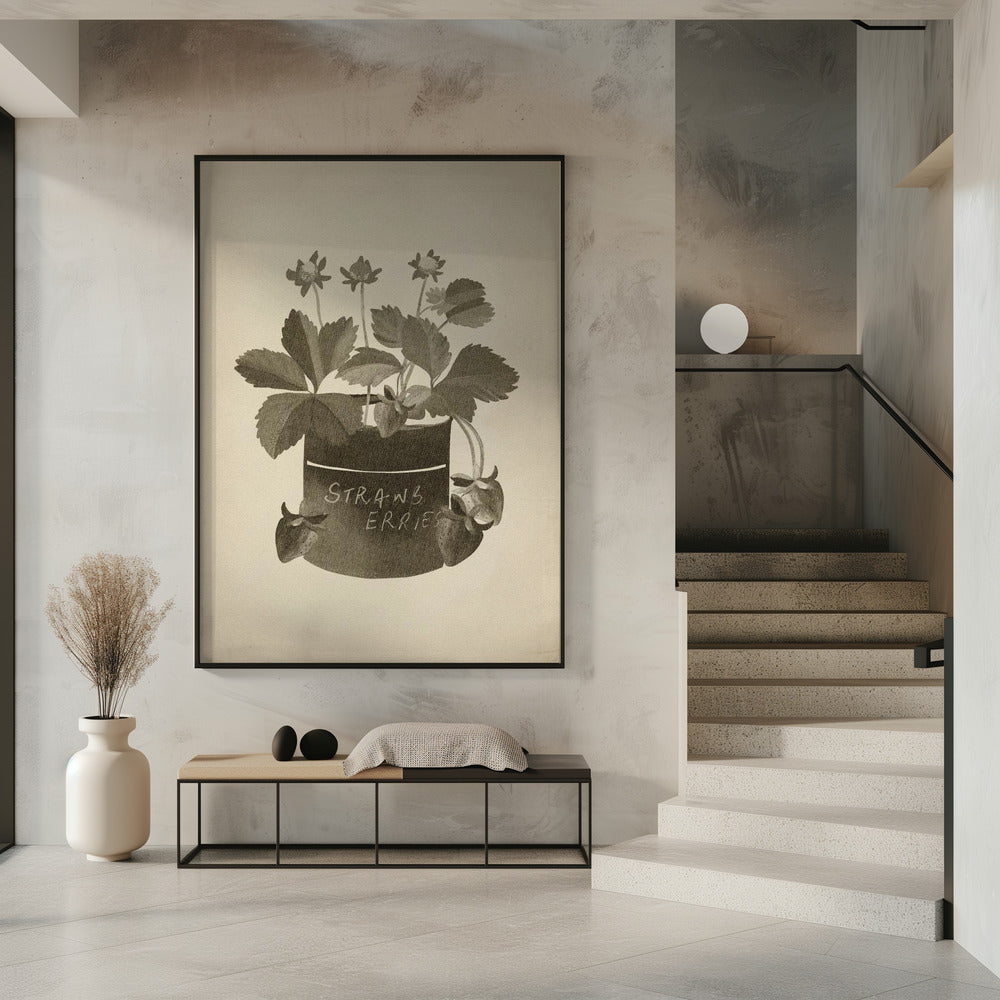 Vintage aardbeienplant | Poster