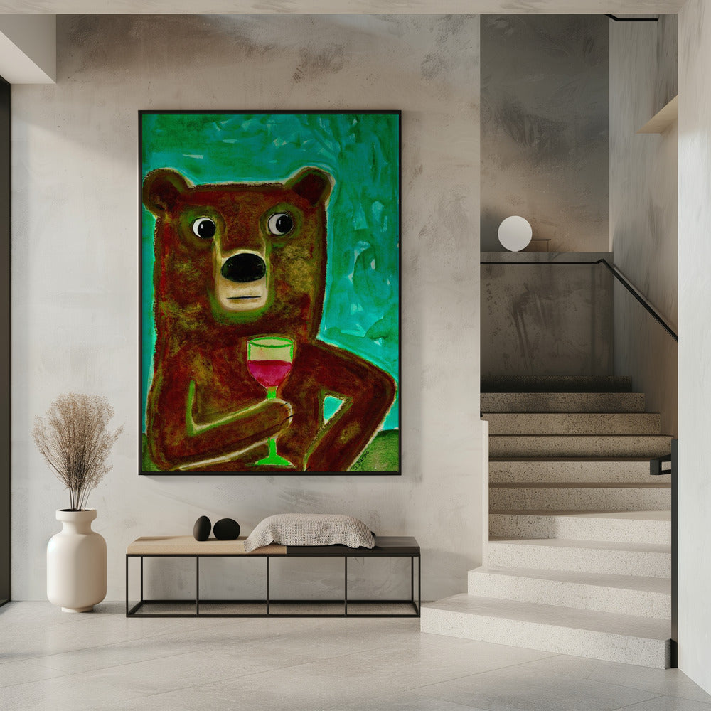 Meneer Beer aan de balie | Poster