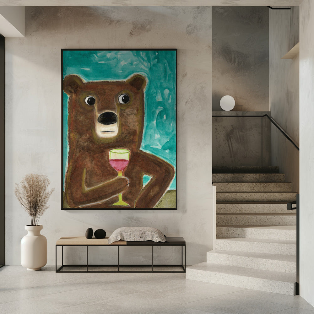 Meneer Beer aan de balie | Poster