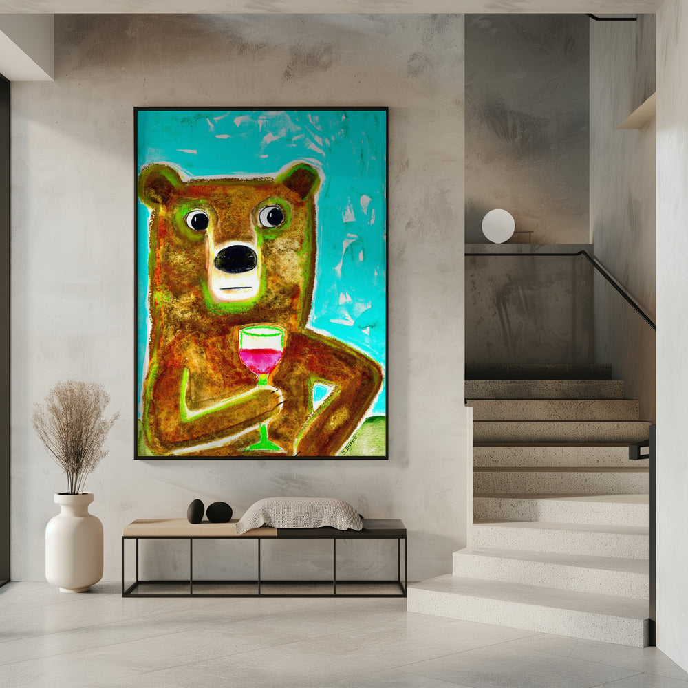 Meneer Beer aan de balie | Poster