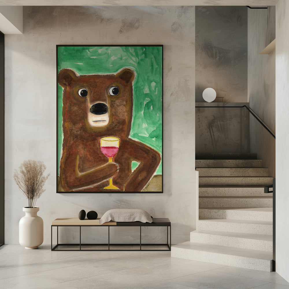 Meneer Beer aan de balie | Poster