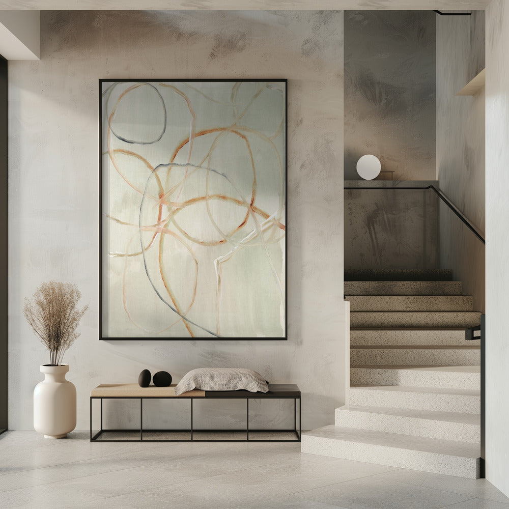 Gedempte abstracte lijnen 1 | Poster