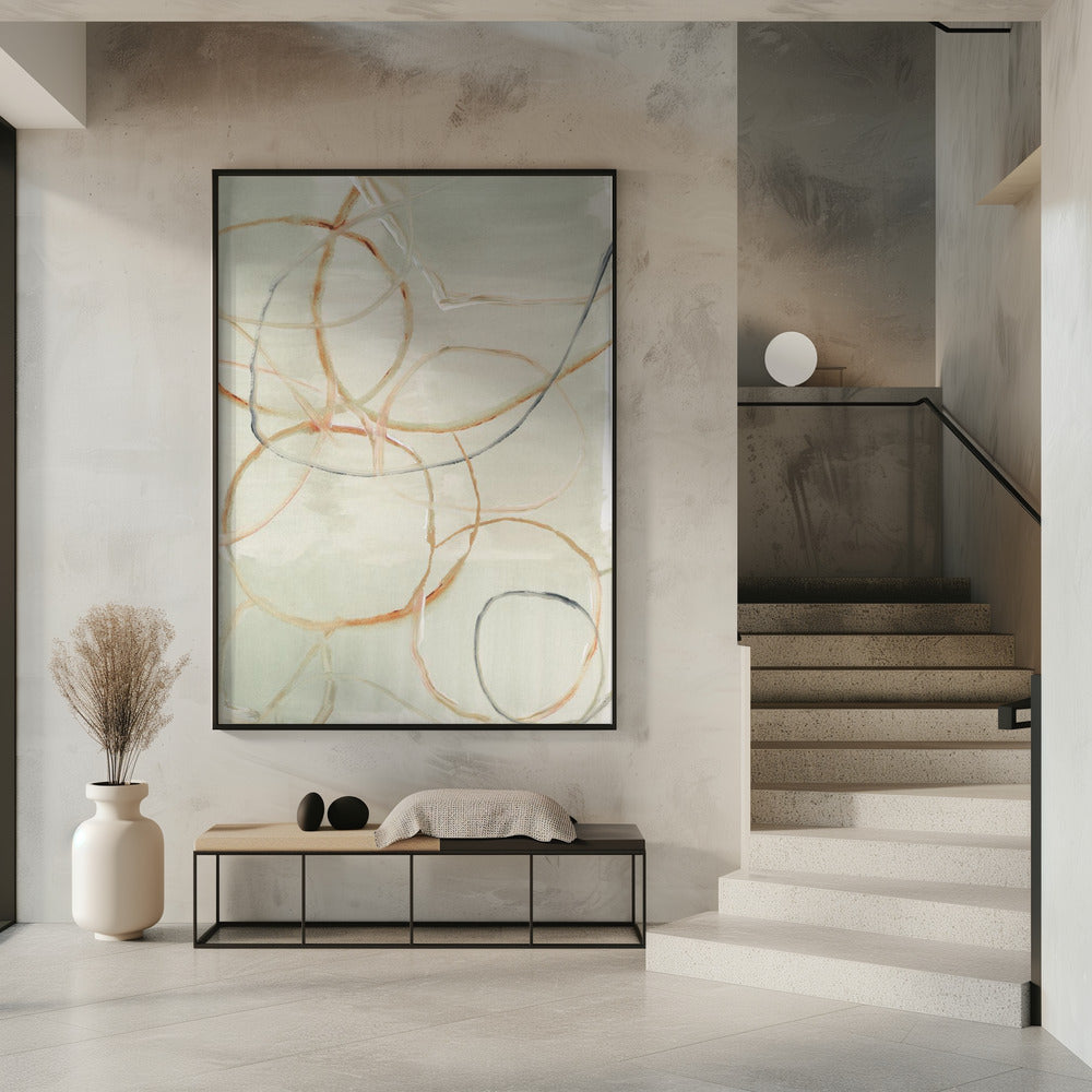 Gedempte abstracte lijnen 2 | Poster
