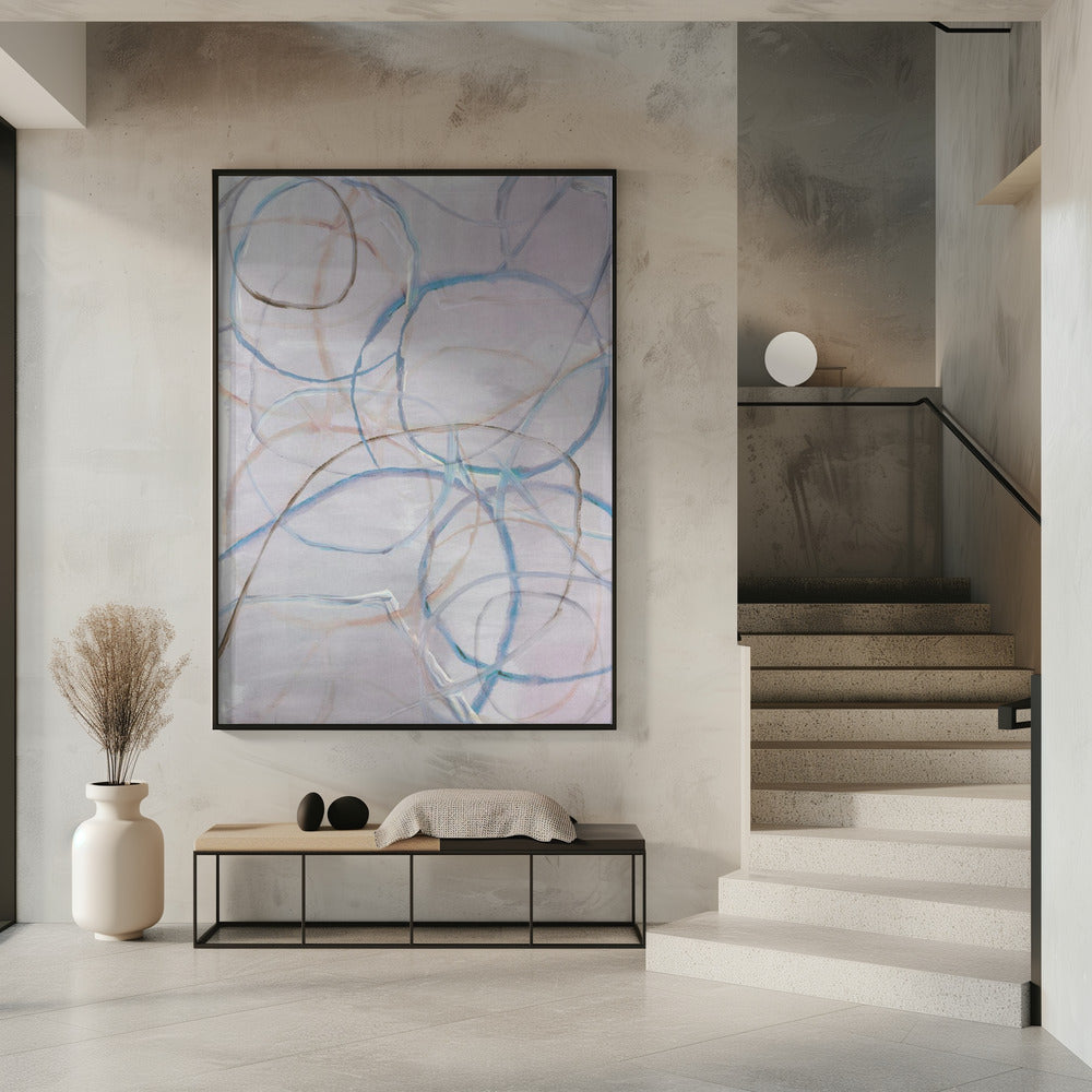 Gedempte abstracte lijnen 3 | Poster