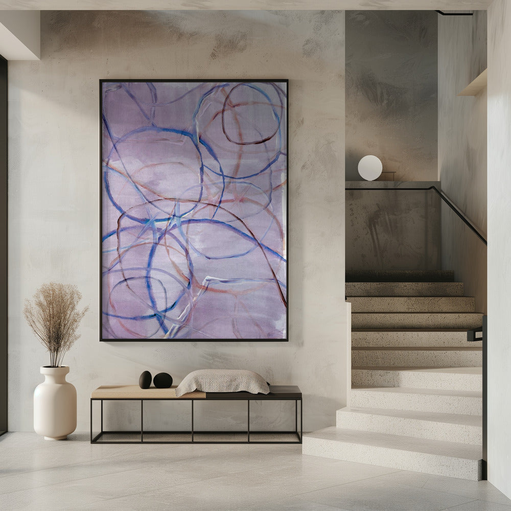 Gedempte abstracte lijnen 4 | Poster
