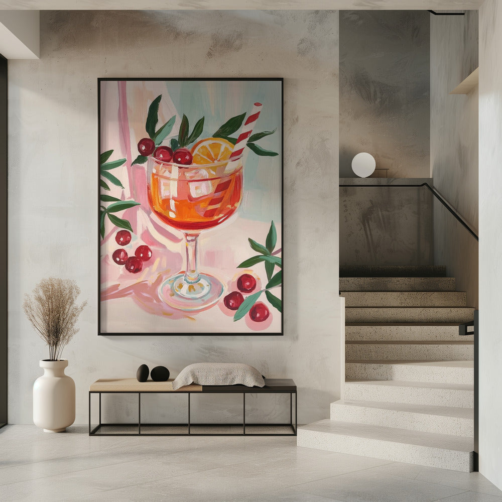 Christmas Aperol Spritz Cocktail | Poster