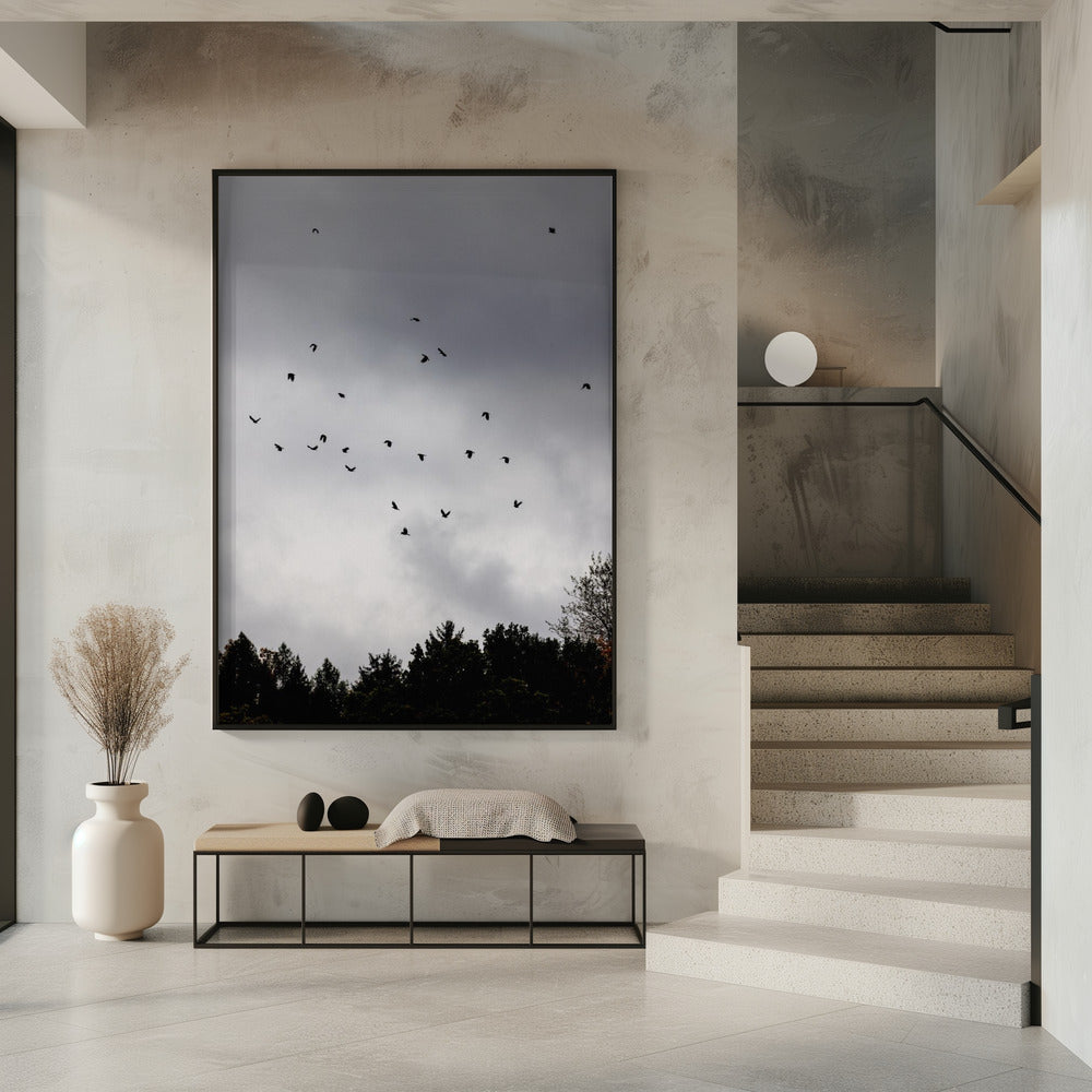 Vogels en Wolken 1 | Poster