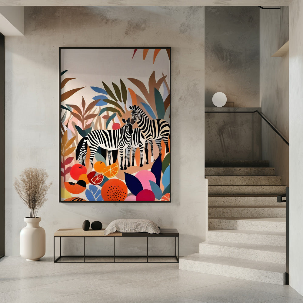 Drie zebra's | Poster