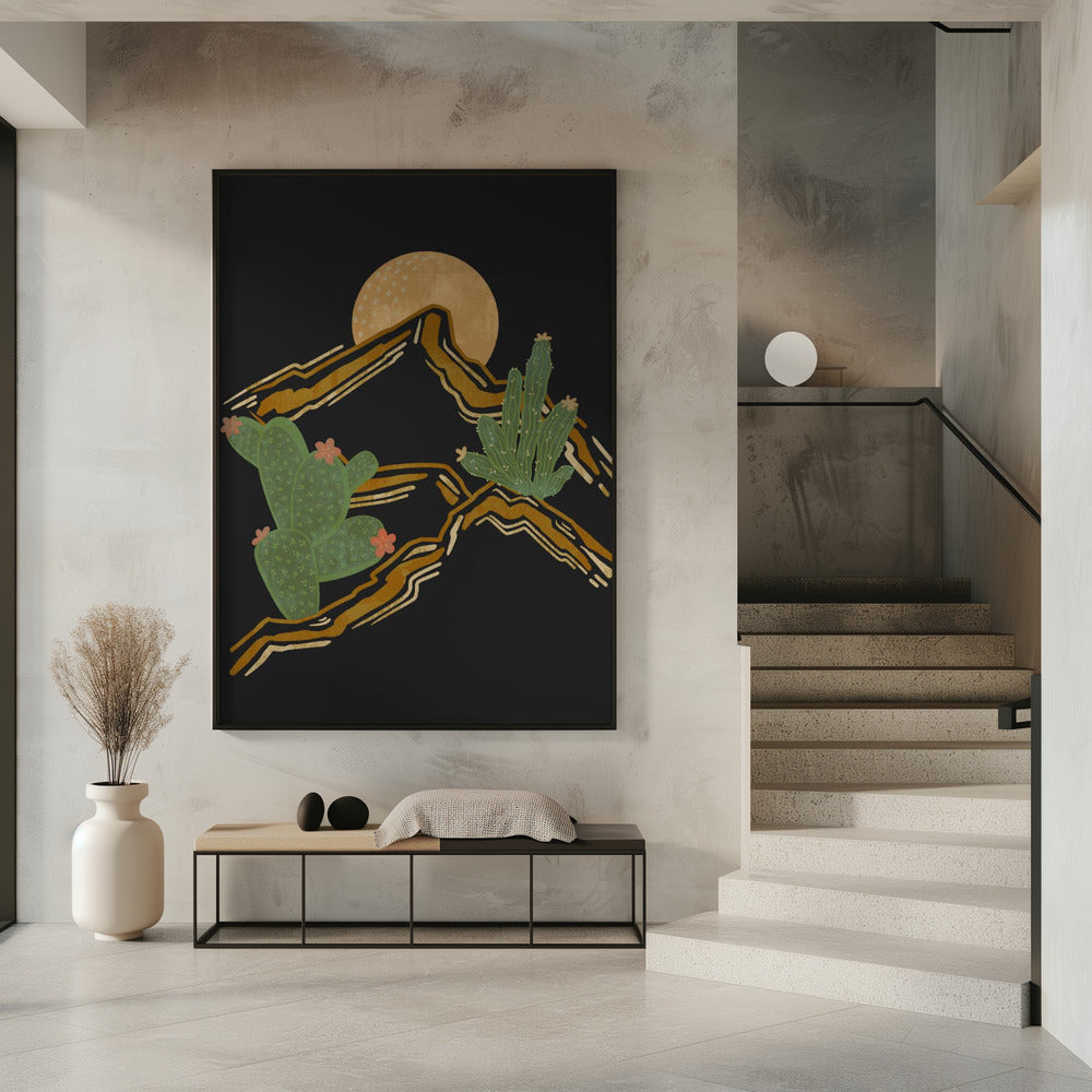 Rocky Mountain and Cactus | Poster