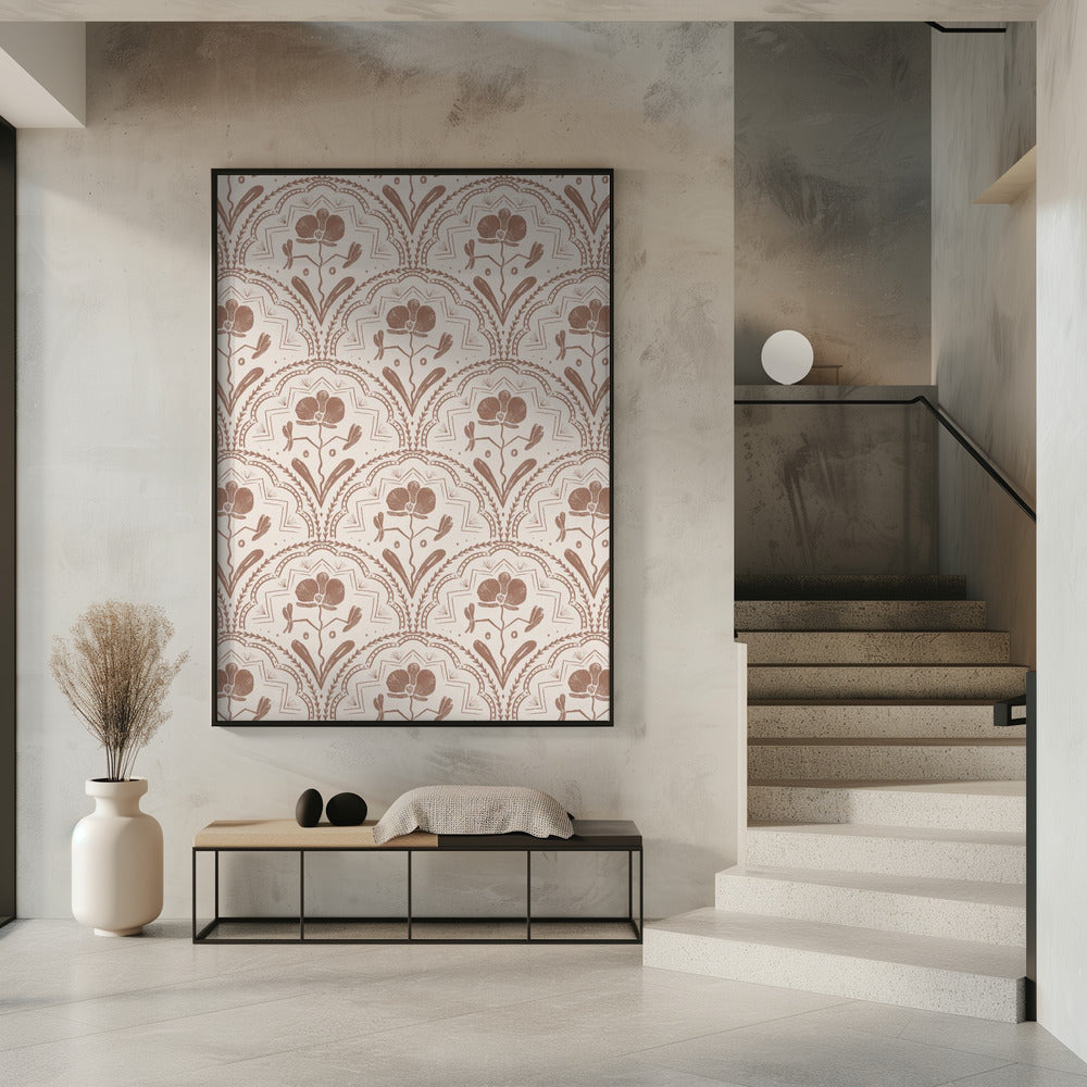 Boho Orchid Tiles Pattern | Poster