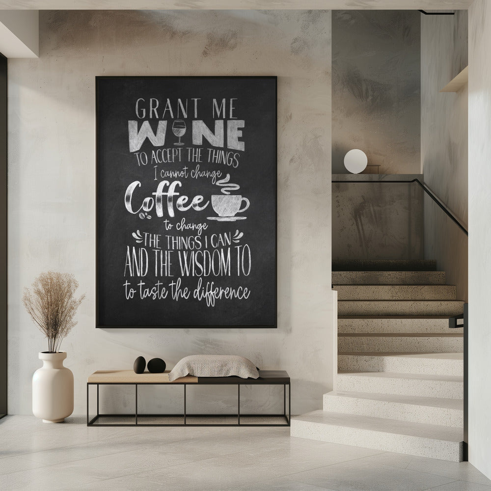 Wijn en koffie | Poster