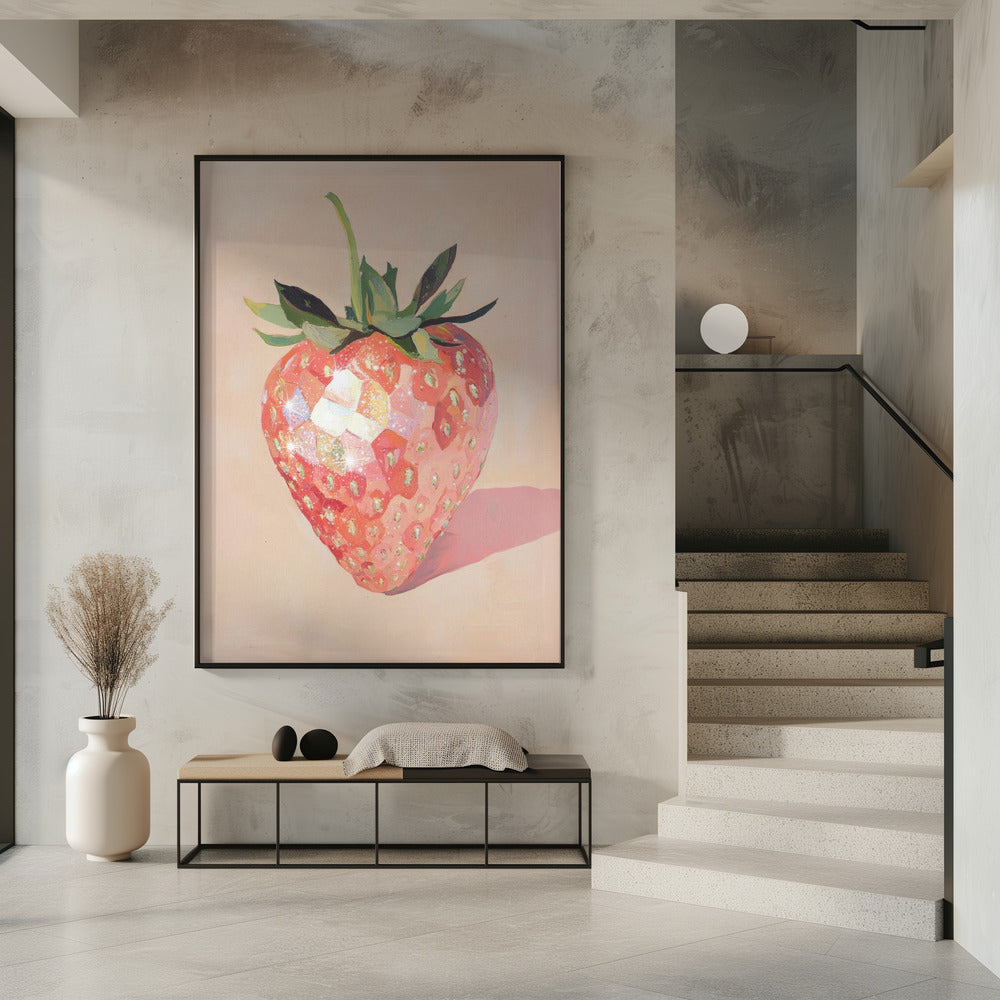 Glinsterende aardbei | Poster