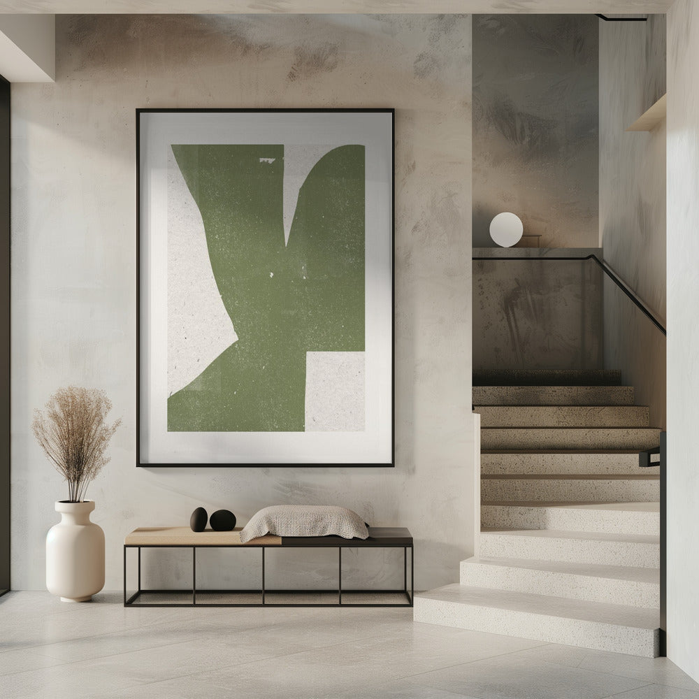 Groene abstracte vorm | Poster