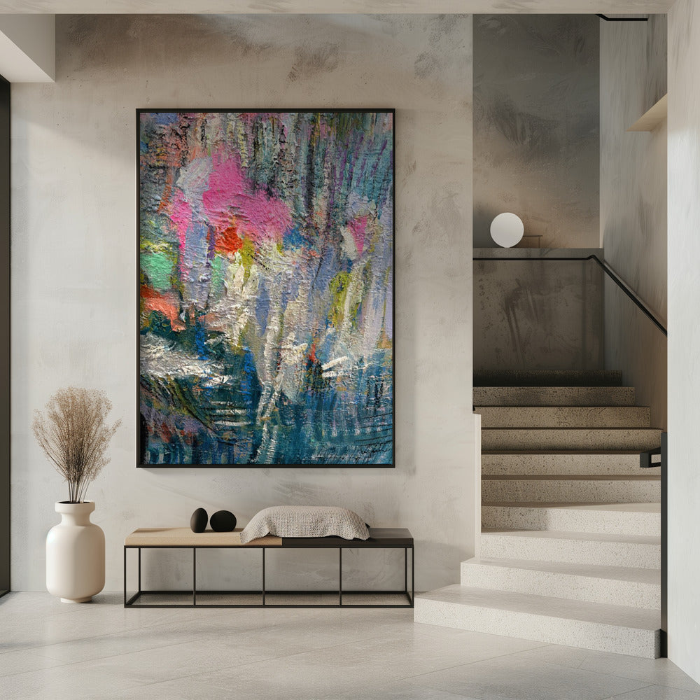 Expressionistisch kleurrijk abstract | Poster