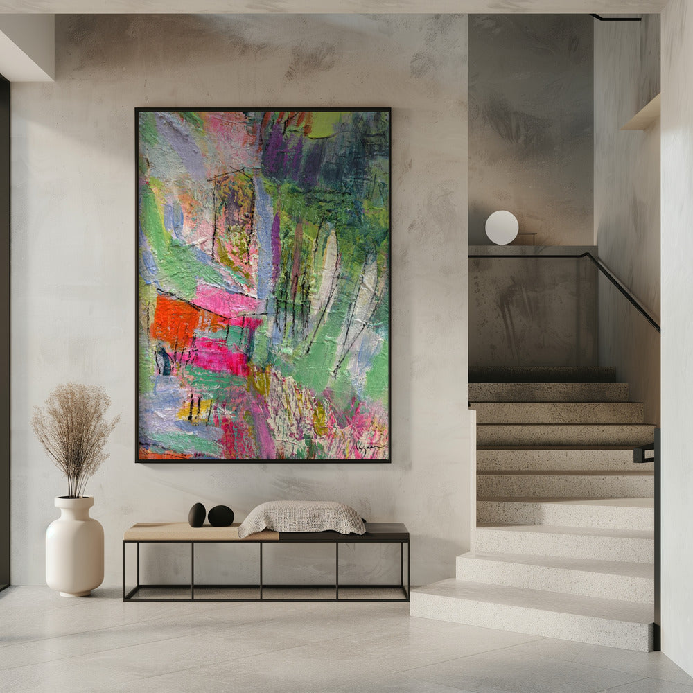 Levendige abstracte buurt | Poster