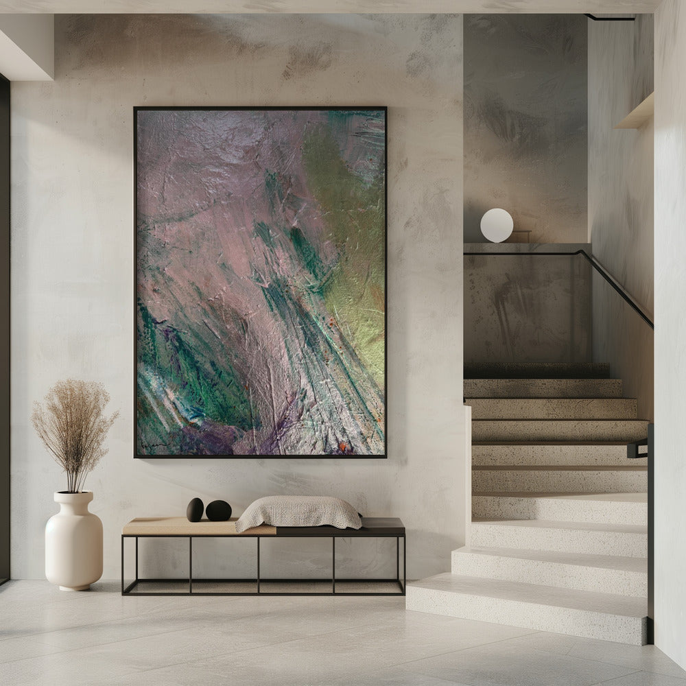 Mystieke roze penseelstreken | Poster