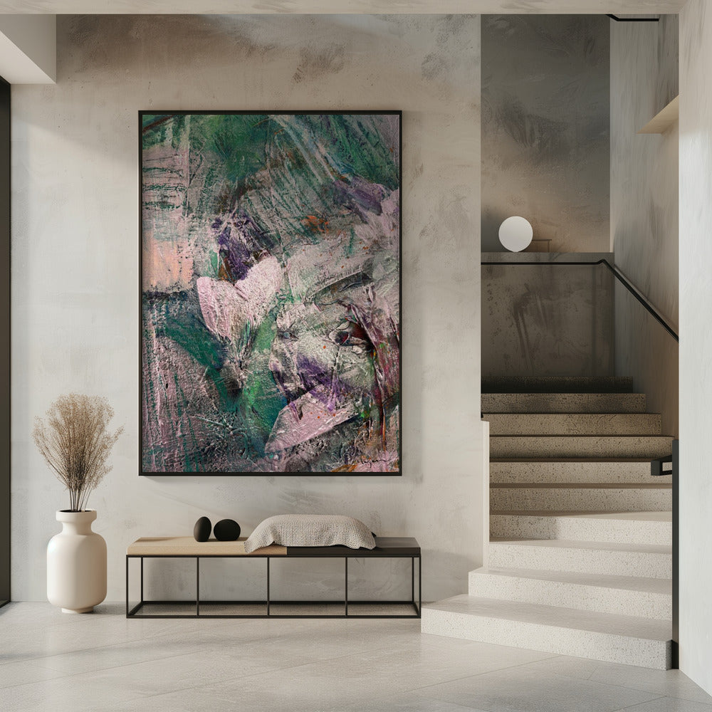 Gestructureerde groene geode | Poster