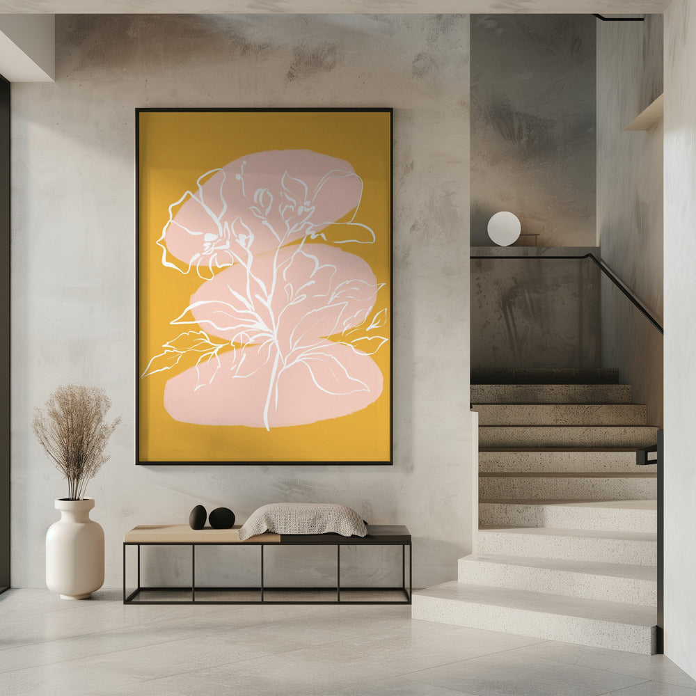 Bloemblaadjessilhouetten | Poster