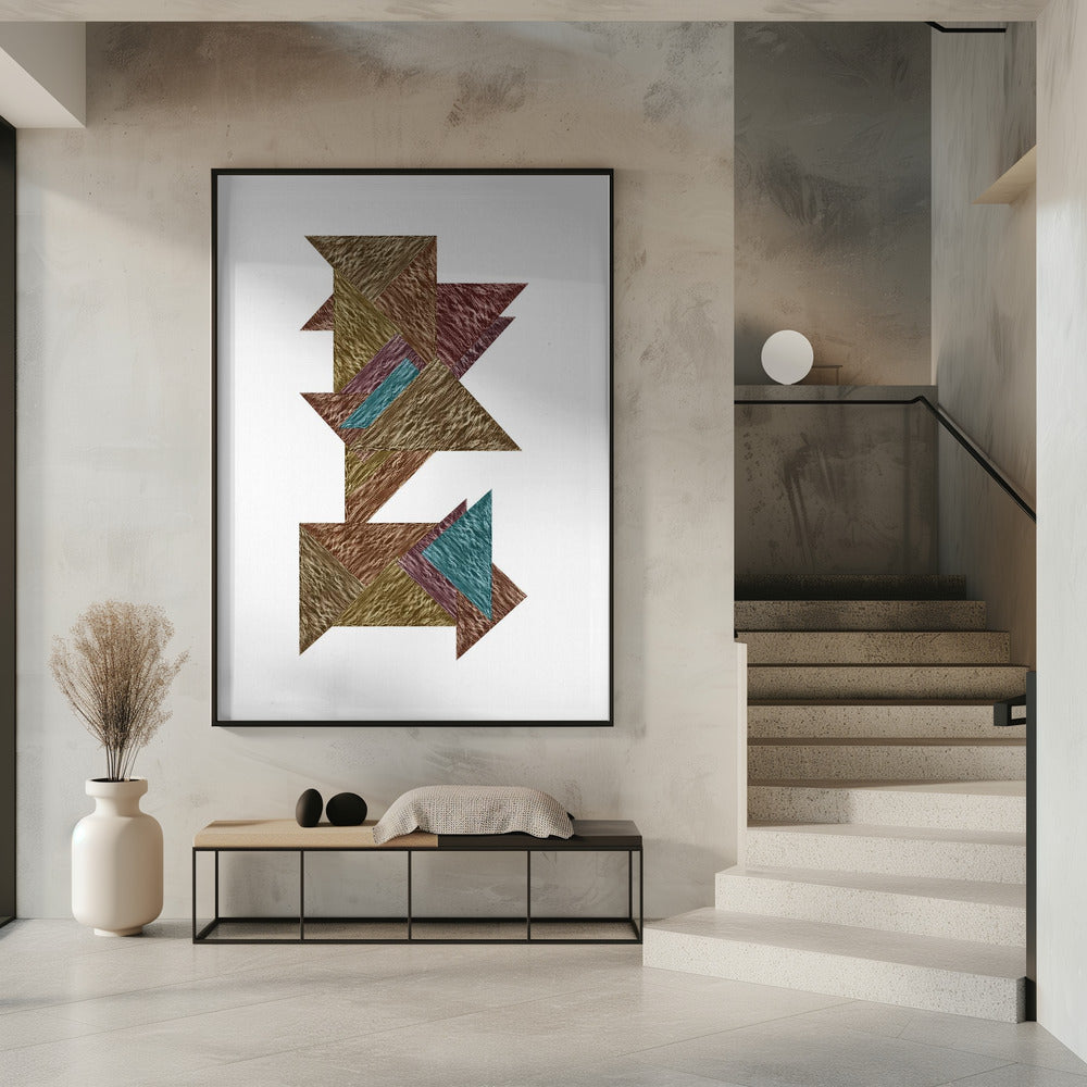 Mocha Textural Abstract 2 | Poster