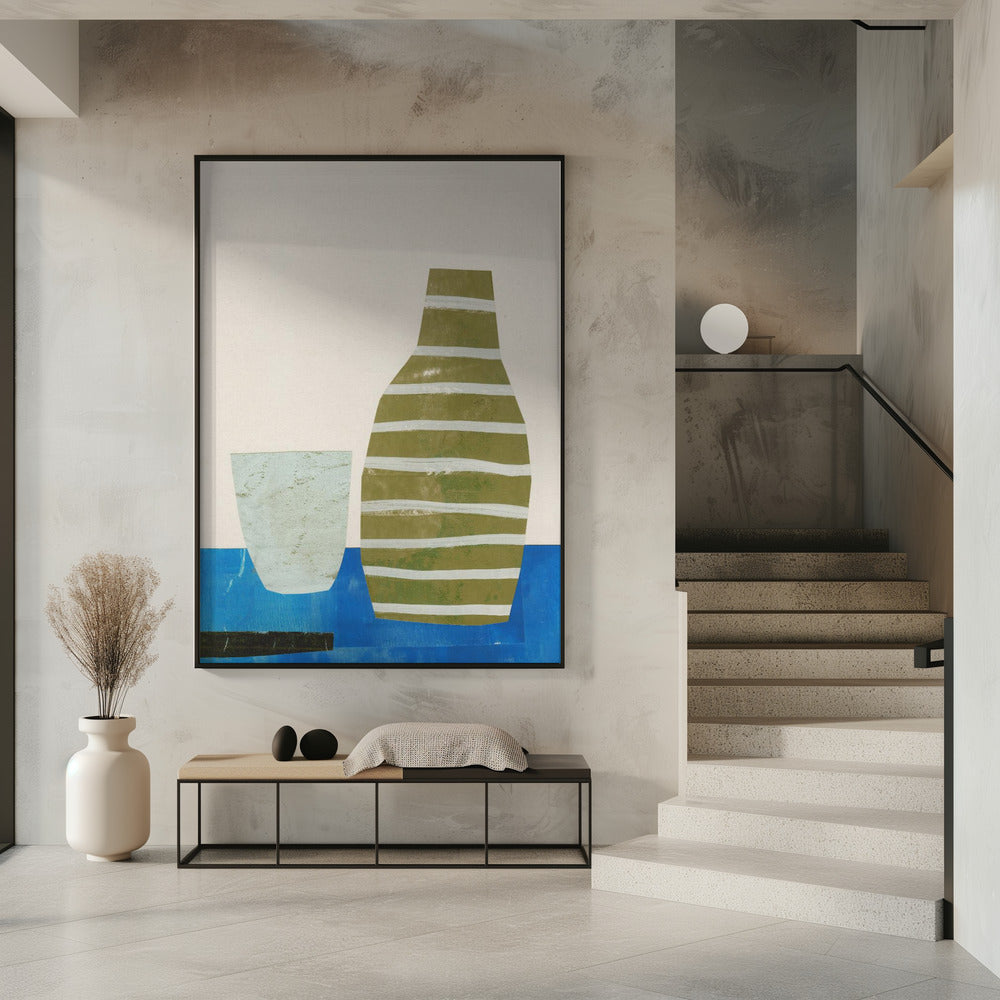 Alledaagse eenvoud - Vat en glas | Poster