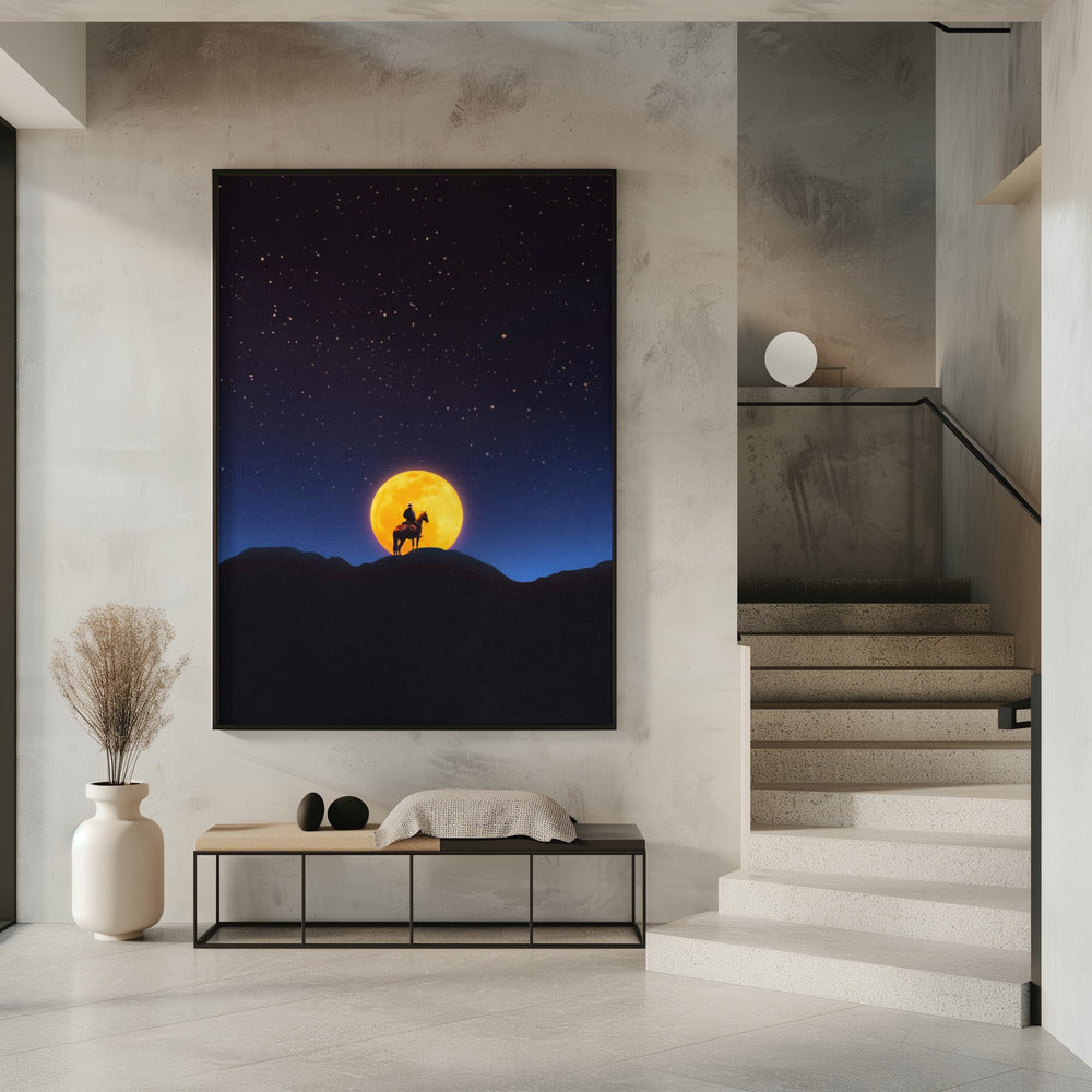 De ruiter en de maan | Poster