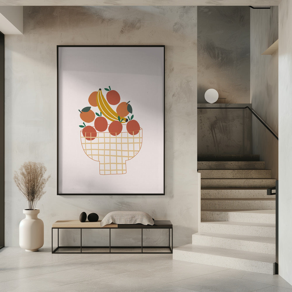 Kleurrijke fruitschaal | Poster