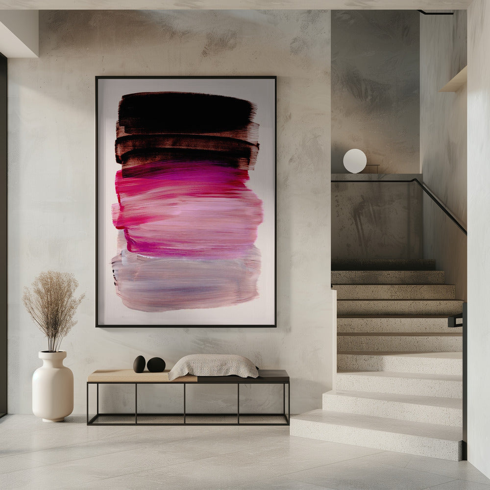 Abstracte penseelstreken 184 | Poster