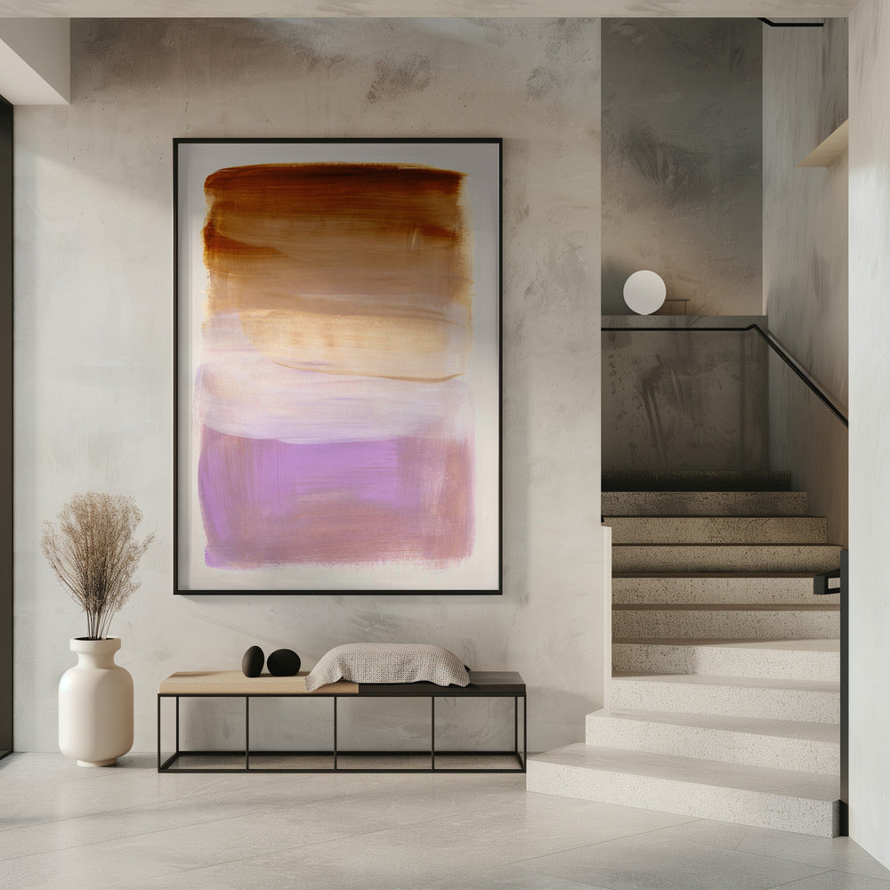 Abstracte penseelstreken 185 | Poster