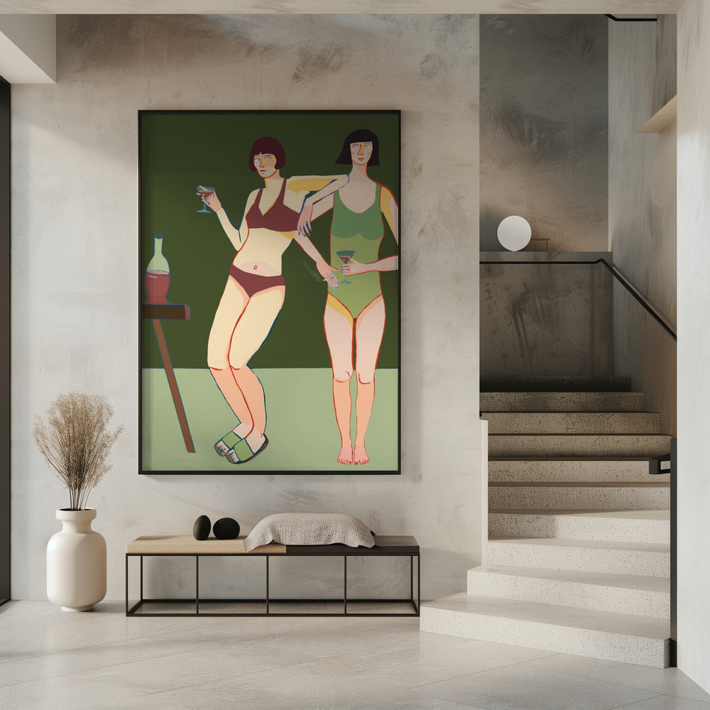 Loungende dames | Poster
