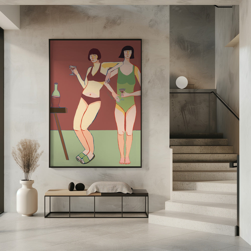 Loungende dames | Poster