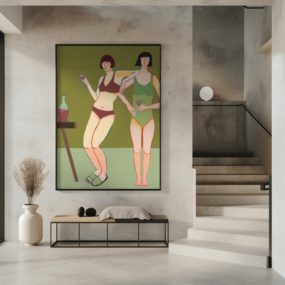 Loungende dames | Poster