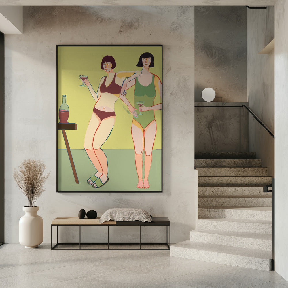 Loungende dames | Poster