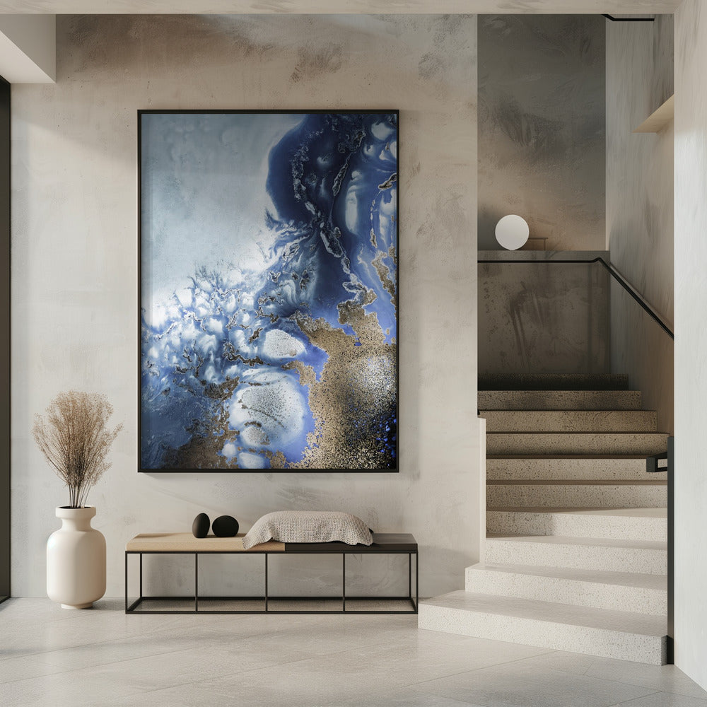 Zen Art 'Ocean Wave Waltz 2' - Watercolor waves | Poster